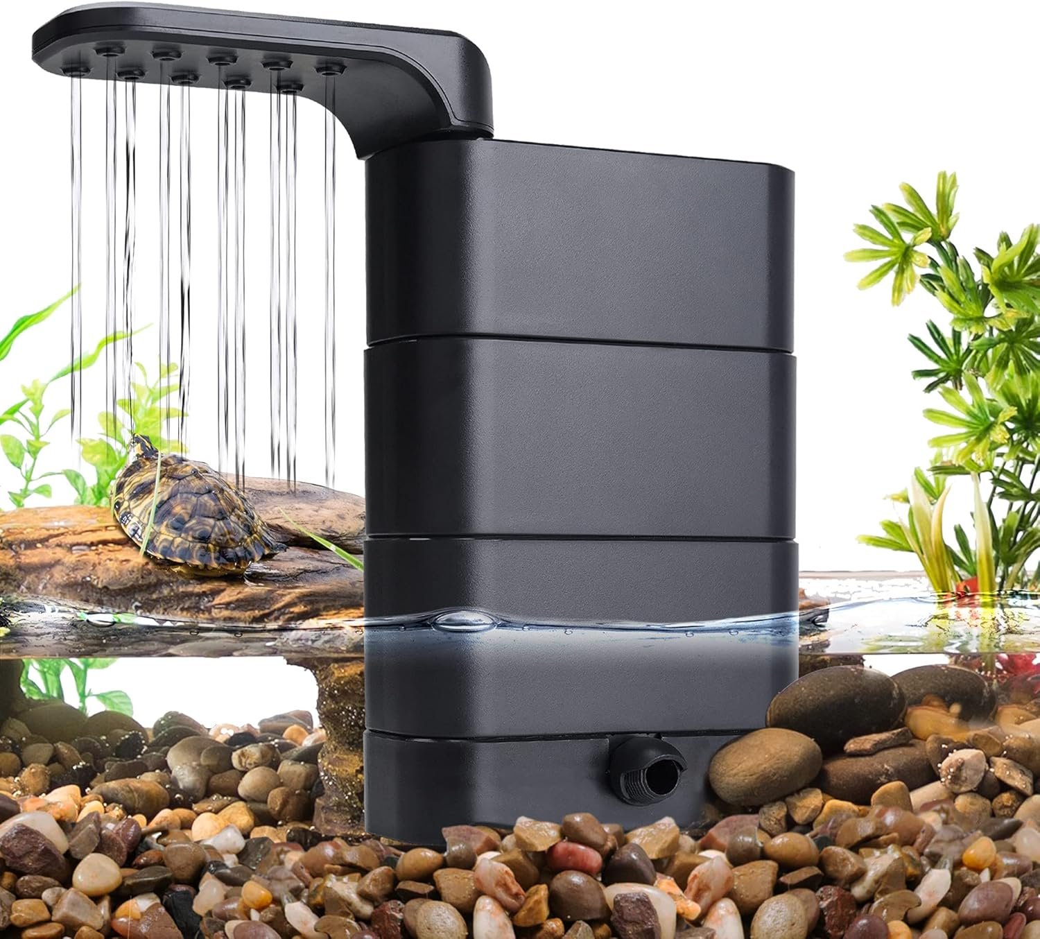 Hygger turtle filter 3-in-1 bio filtration for reptile amphibian tank